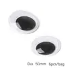 Materiales para Manualidades DIY Infantiles Accesorios de Ojos de Animal Ojos de Juguete con Adhesivo Trasero Ojos Móviles Ojos Negros y Blancos para Muñecas
