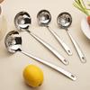 Fulu Acero Inoxidable 304 Cuchara para Sopa Hogareña Ajustada Profundizada Cuchara para Fondue Mango Largo Cuchara Grande para Sopa Colador Traje