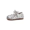Zapatos de Princesa para Niñas Bebé Estilo Coreano Otoño 2026 Suela Suave Antideslizantes Encaje Lazo Dedos Divididos Falsos Lunares