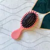 Lindo espejo pequeño con mini cojín de aire portátil, peine plegable para niñas, peine de masaje con bolsa de aire, espejo integrado