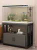 Aquário com Gabinete Integrado, Sem Necessidade de Trocar a Água, Gabinete Inferior, Suporte para Aquário, Base de Metal, Aquário com Plantas, Rack para Aquário, Aquário