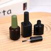 Frasco de Esmalte 15ml, Marrom Fosco Preto Brilhante Preto Brilhante Frasco Vazio de Gel de Esmalte, Frasco de Esmalte com Pincel, Pincel de Plástico, Frasco de Vidro