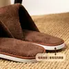 Pantuflas desechables para invitados en casa, hoteles de categoría, casas de huéspedes, clubes, forro polar de coral, marrón, engrosadas, antideslizantes, lavables