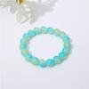 Pulseira de cristal de vidro com cores combinadas, nova moda, transfronteiriça, 10mm, simples, macia ao redor do dedo, pulseira com sensação fria, atacado