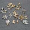 Fazer DIY de adereço de cabeça de noiva coreana material diy folhas de liga flor de diamante broche acessórios de joia