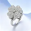 Anillo Giratorio Abierto para Alivio del Estrés con Diamantes, Versátil y de Alta Gama, Anillo Giratorio Color-Conservante Chapado en Cobre, Unisex, Mayoreo