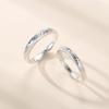 Anel de casal only love you design simples e exclusivo anel da moda anel com letra coreana Prata de Lei 925