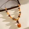 Collar de cuentas acrílicas de colores irregulares transfronterizo europeo y americano, cadena para la clavícula estilo festivo, accesorio de lujo ligero de alta gama para mujer