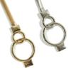 Cadena de cintura elástica de metal con hebilla de doble aro para mujer, estilo informal, estilo cruzado