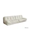 Sofá de Nube Minimalista Moderno Sala de Estar Uso en Casa Apartamento Pequeño Dos Plazas Ocio Lujo Ligero Celebridad de Internet Estilo Crema Sofá de Tela