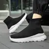 Zapatos Casuales Cálidos de Caña Alta sin Cordones de Gran Tamaño Transfronterizos Jinjiang que Aumentan la Altura Ligeros para Hombre con Suela Elástica Suave Zapatos Antideslizantes