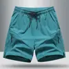Shorts Esportivos Casuais de Verão para Homens e Mulheres, Seda de Gelo Secagem Rápida Soltos Retos Tamanho Grande Calças Esportivas de Corrida, Shorts Respiráveis de Cinco Pontos