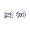 Pendientes Exquisitos de Nuevo Estilo con Lazo Incrustaciones de Circonita, de Venta Caliente, Transfronterizos de Lujo Ligero, Moda de Gama Alta, Elegantes y Versátiles