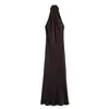 Comercio Exterior 2026 Verano Nuevo Estilo Europeo y Americano Moda Femenina Sexy Chica Caliente Vestido con Textura de Satén 2071987