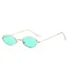 Gafas de sol de metal de montura pequeña europeas y americanas, gafas de sol retro de montura ovalada, gafas de sol de moda de una pieza oceánica, gafas de sol transfronterizas 336