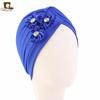 Accesorios de Diamantes de Flores Personalizados para Niños Sombrero Turbante Plisado Sombrero Indio Gorro Pulóver para Bebé Jdkt-31A