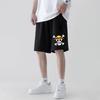 M-7XL Transfronteiriço Animação One Piece Shorts Meninos Shorts Simples Casuais Shorts Largos Verão Roupa Masculina