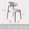 Silla de Comedor de Madera Maciza para Uso Doméstico, Estilo Diseñador para Apartamentos Pequeños, Silla de Ocio Vintage Color Crema, Respaldo de Madera Natural, Silla de Escritorio