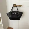 Bolsa de mão tipo balde de alta qualidade, tendência 2026, nova bolsa de ombro da moda, bolsa transversal de alto valor, bolsa de palha trançada vintage
