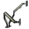 Soporte para monitor de computadora de doble pantalla de 13 a 32 pulgadas, soporte para monitor telescópico giratorio elevable