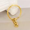 Llavero colgante de acero inoxidable 304 chapado en oro de 18 quilates, anillo individual, accesorios de joyería DIY, material para colgante, llavero.