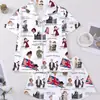 Novos Pijamas Femininos de Comércio Exterior Transfronteiriço com Golas Estampadas, Mangas Curtas, Shorts, Roupa de Casa Estilo Europeu e Americano, Cardigã Solto e Confortável