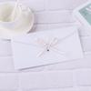 Envelope de papel perolado com laço pequeno convite fresh retrô convite aniversário cartão de feriado impressão personalizada LOGO