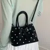 Bolsa de Cubo con Lunares para Niña, Bolso Tote Versátil Estilo Coreano de Gran Capacidad, Bolso de Hombro de Moda de Nicho