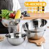 Cubo grueso de acero inoxidable 08 de grosor tazón para huevos cuenco para cocinar profundizado tanque multiusos para condimentos cuenco para sopa no magnético