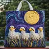 2026 Nueva Serie Transfronteriza de Cordero Estampado Digital Bolso Tote Acolchado de Hombro de Moda
