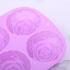 Molde de silicona de grado alimenticio para seis pasteles con diseño floral, herramientas para hornear de bricolaje para el hogar, molde de silicona para hielo