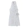 Roupas Femininas Transfronteiriças Moda Europeia e Americana Casual Decoração de Laço Decote Halter Vestido de Bolinhas Feminino C526912