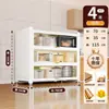 Armário de armazenamento de chão para cozinha e sala de jantar com porta, armário de armazenamento com porta, micro-ondas, forno, panela, armário de armazenamento de função multicamada, prateleira