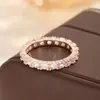 Anillos de Nuevo Estilo Europeos y Americanos de Amazon Aliexpress Anillos Hip-Hop para Hombre Engaste de Garras Circonita AAA Anillos Chapados en Oro para Mujeres