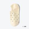 Calcetines de Lunares para Mujer, Verano Delgados Boca Baja Invisibles Verano Delgados Algodón Puro Antideslizantes No-Show Japoneses Lindos Cortos