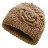 Chapéus de Inverno para Mulheres de Meia-Idade e Idosas, Espessados com Lã Sintética, Chapéus Quentes para Mães, Chapéus de Lã Tricotados para Senhoras Idosas no Outono