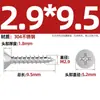 Tornillos Autorroscantes Avellanados Gb846 Acero Inoxidable 304 Cabeza Plana Phillips Tornillos para Madera Extendidos M2.9M3.5M4.2M5.5