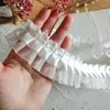 Accesorios con Adorno de Encaje Materiales DIY Decoración Ropa de Muñeca Cinta Volantes Pliegues Soporte Hecho a Mano Abanico