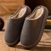 Chinelos de algodão masculinos para outono e inverno, tamanho extra grande, adequados para uso doméstico, interno e externo, antiderrapantes, silenciosos, com sola grossa, de toque macio, chinelos de algodão femininos