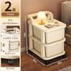 Carrito Cajón Tipo Snack Crema Estante de Almacenamiento de Pie Sala de Estar Móvil Multicapa Estante de Almacenamiento de Juguetes Almacenamiento para el Hogar