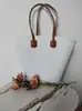 Bolsa de Palha Simples de Ombro Versátil Nova Bolsa de Palha de Grande Capacidade Bolsa Tecida Bolsa Tote Bolsa de Praia para Férias à Beira-Mar Feminina