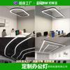 Luminária de escritório oval redonda retangular em formato de videogame, academia, escritório, sala de dança, sala de bilhar, lustre de supermercado