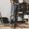 Pantalones Vaqueros Gruesos de Terciopelo Estilo Americano para Otoño e Invierno Hombres Holgados Rectos Marca de Moda Talla Grande de Moda de Pierna Ancha