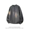 Comercio Exterior 2026 Invierno Nuevo Estilo Old Money Holgado Casual Cuello Henley Tejido Talla Grande Suéter Pulóver para Hombre Moderno