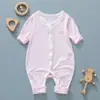 Mono de verano fino para bebés niños y niñas ropa de bebé modal pijama de manga larga ropa de aire acondicionado para recién nacidos ropa de verano