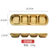 Plato para Condimentos de Acero Inoxidable 304, Plato Dividido para Condimentos, Plato para Salsa de Barbacoa, Utensilio Doméstico de Tres Compartimentos Estilo Japonés