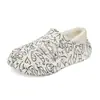 Zapatillas de Casa para Hombre Otoño e Invierno con Tacón - Antideslizantes de Suela Gruesa para Interior - Zapatillas de Algodón Cálidas - Zapatos de Algodón con Estampado de Moda