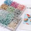 Accesorios de joyería para pulseras hechas a mano, cuentas de vidrio teñidas con tinta de 10 mm, cuentas dispersas, accesorios para pulseras de cuentas antiguas.