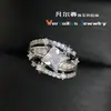 Anillo de Boda Compromiso para Mujer Versa New Princess Diamante Blanco Anillo Dedo Índice Imitación Brillante Moissanita Galaxia Cuic