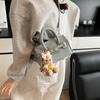 Bolso Platino Portátil de Moda con Textura de Alta Gama para Mujer 2025 Nuevo Transfronterizo Patrón Lichi Elegante Combinable Bolso de Hombro Cruzado